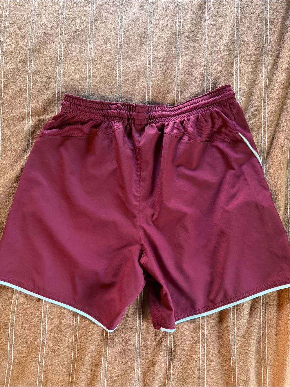 Nike Burgundy Shorts with White Trim